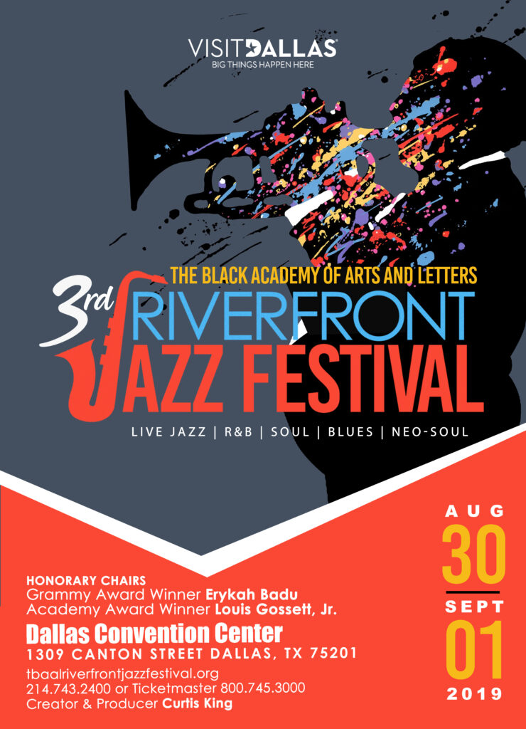 The 3rd Annual Riverfront Jazz Festival in Dallas, TX Aug. 30th