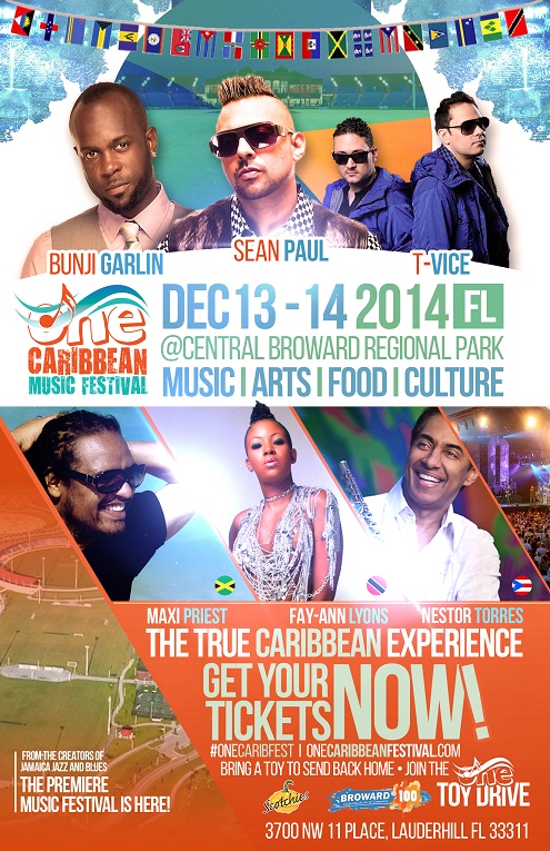 One Caribbean Music Fest Poster - 2014