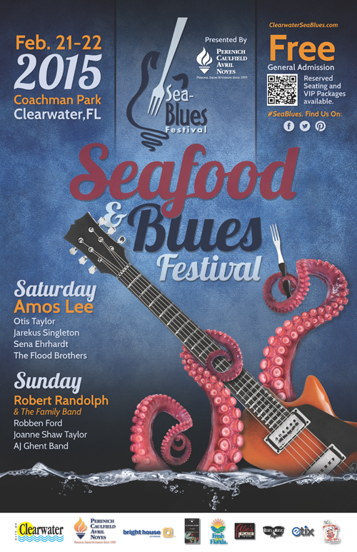 Clearwater Seafood & Blues Poster - 2015